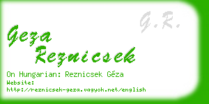 geza reznicsek business card