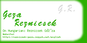 geza reznicsek business card